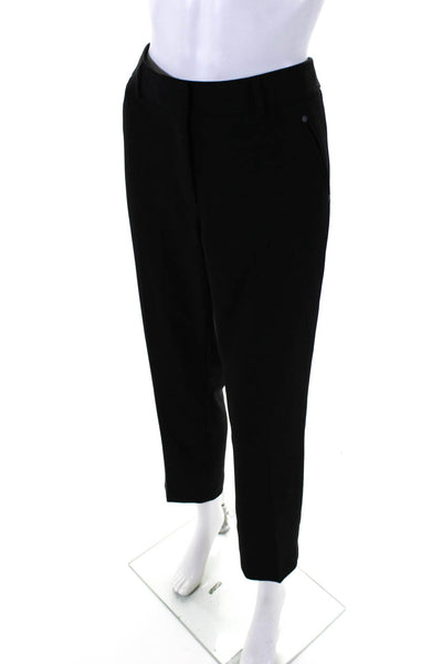 Karl Lagerfeld Womens High Rise Creased Slim Leg Dress Pants Black Size 10