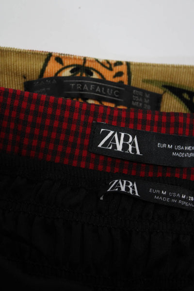 Zara Womens A-Line Mini Skirt Black Size M Lot 3