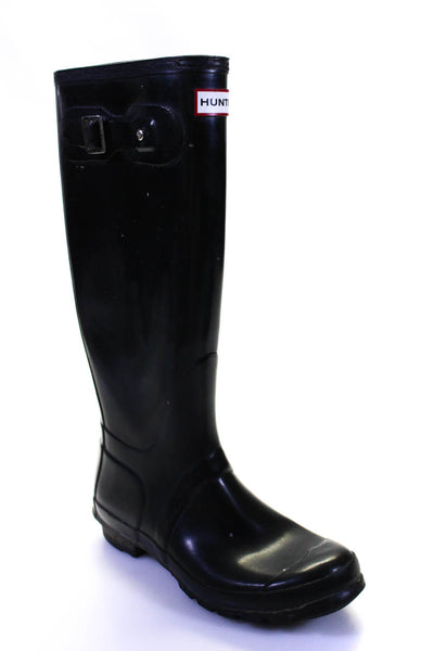 Hunter Womens Original Gloss Knee High Rain Boots Black Size 6 Medium