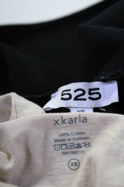 xkarla 525 Womens Knit Crop Top Long Sleeve Tee Shirt Size XS Lot 2