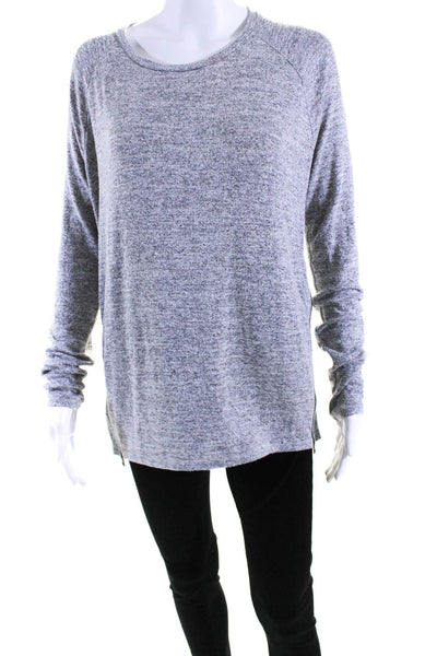 Rag & Bone Jean Womens Long Sleeve Side Zip Knit Top Sweater Gray Size Small