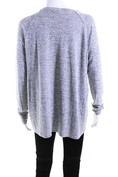 Rag & Bone Jean Womens Long Sleeve Side Zip Knit Top Sweater Gray Size Small