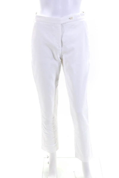 Gerard Darel Womens Zipper Fly Mid Rise Slim Cut Trouser Pants White Size FR 36