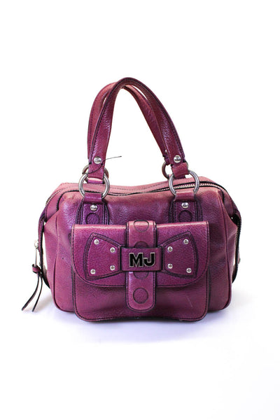 Marc Jacobs Womens Dark Pink Front Pockets Zip Detail Top Handle Bag Handbag