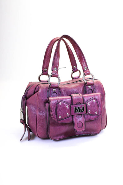 Marc Jacobs Womens Dark Pink Front Pockets Zip Detail Top Handle Bag Handbag