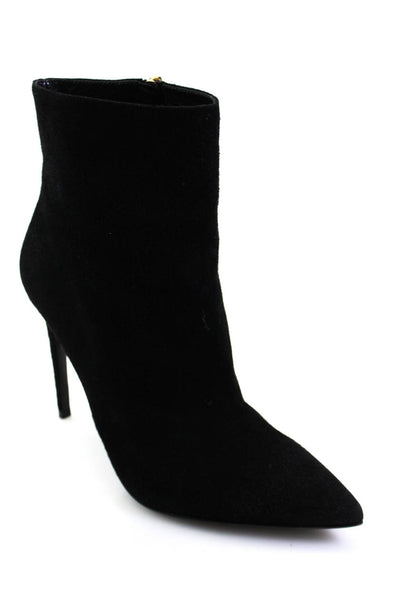Ralph Lauren Collection Womens Point Toe Stiletto Ankle Boots Black Suede Size 8