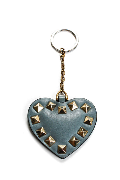 Valentino Garavani Womens Gray Rockstud Heart Key Chain