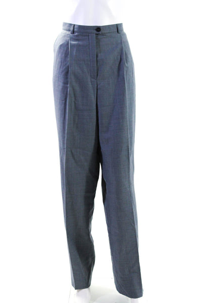 Escada Women's Button Closure Flat Front Straight Leg Dress Pant Gray Size 46