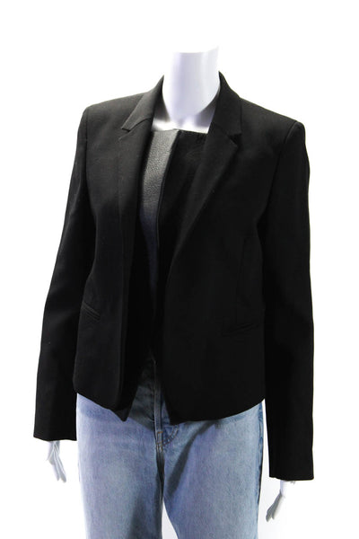 Neil Barrett Womens Wool Layered Snapped Button Collared Blazer Black Size EUR42