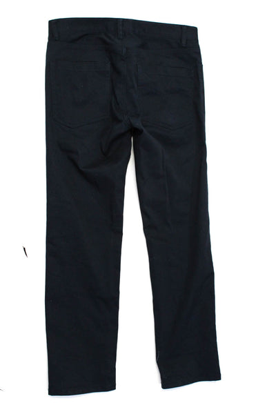 Theory Mens Cotton Full Buttoned Straight Leg Dress Pants Navy Size EUR29