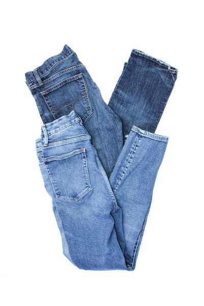 Good American Womens High Waist Five Pockets Medium Wash Skinny Pant Size 4 Lot