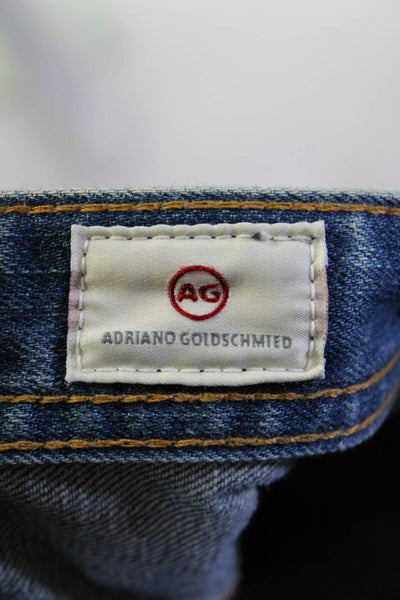 AG Adriano Goldschmied Mens Light Washed Straight Leg Jeans Blue Size EUR32