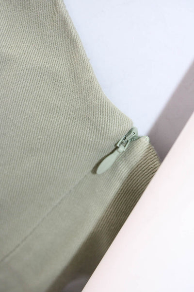 Intermix Womens Cotton Belted V-Neck Sleeveless Side Zip Romper Green Size 6