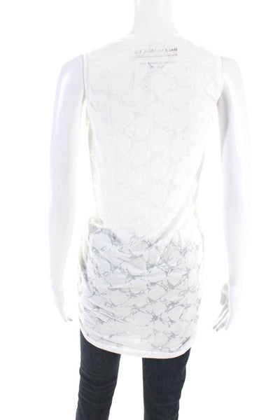 Balenciaga Ts Womens Jersey Knit Scoop Neck Tank Top T-Shirt White Size M 2012