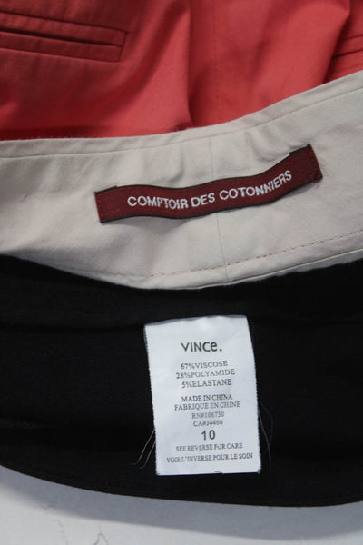 Vince Comptoir Des Cotonniers Womens Pants Trousers Black Pink Size 10 40 Lot 2