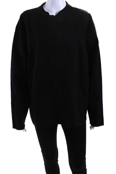 Ted Baker London Womens Long Sleeves Crew Neck Sweatshirt Black Cotton Size 5