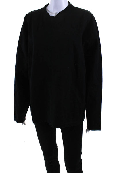 Ted Baker London Womens Long Sleeves Crew Neck Sweatshirt Black Cotton Size 5