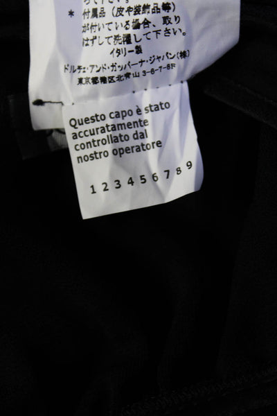 Dolce and Gabbana Womens A Line Zipper Belted Dress Black Size EUR 40