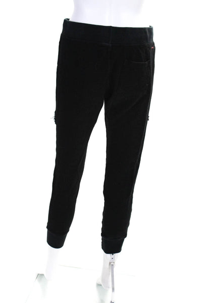 Philanthropy Womens Zip Pocket Distressed Skinny Sweatpants Black Size Medium