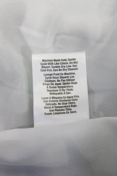 DKNY Womens White Black Printed Crew Neck Sleeveless Shift Dress Size 4
