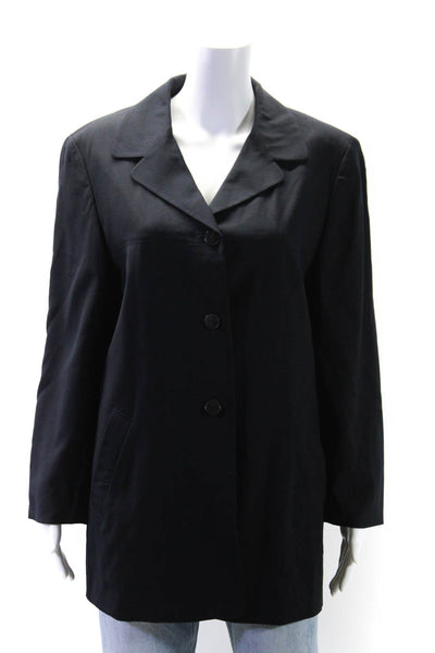 Escada Sport Womens Button Down Suit Jacket Black Wool Size EUR 40