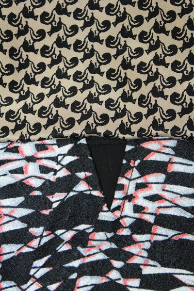 COOP Cooper & Ella Womens Ruffled Abstract Print Tank Tops Black Size S P Lot 2