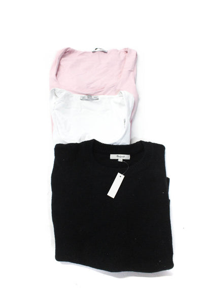 Zara Madewell Womens Tank Tops Sweater Black White Pink Size XS Small Lot 3