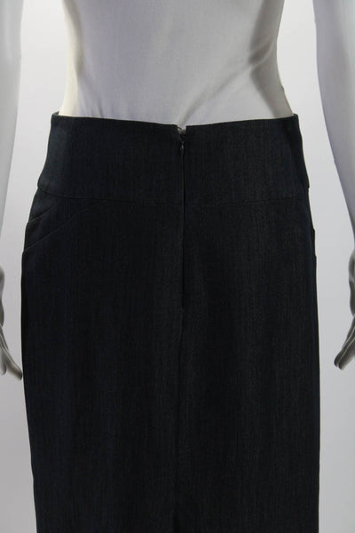 Calvin Klein Womens Two Button Light Skirt Suit Ink Blue Size 8/10