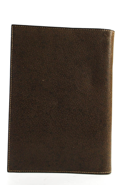 Gucci Unisex Leather Gold Tone Logo Address Book Notebook 8.5" x 6"
