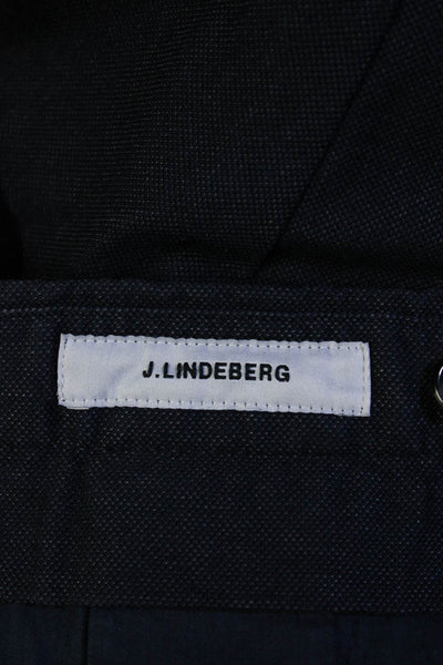 J. Lindeberg Mens Navy Blue Pleated Flat Front Straight Leg Pants Size 48