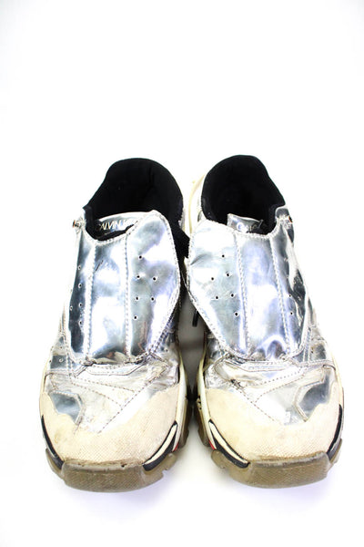 Calvin Klein 205W39NYC Womens Chrome Chunky Athletic Sneakers Silver Size 38 8