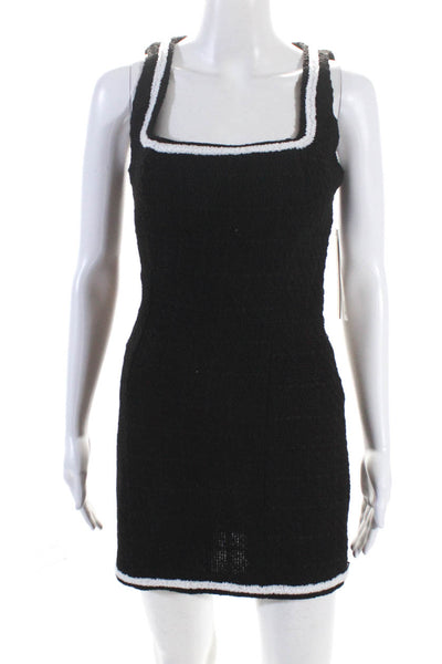 Aqua Liat Baruch Women's Square Neck Sleeveless A-Line Mini Dress Black Size XS