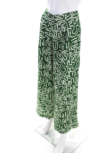 Resa Women's Sweat Heart Neckline Two Piece Tank Pant Set Green Size XS