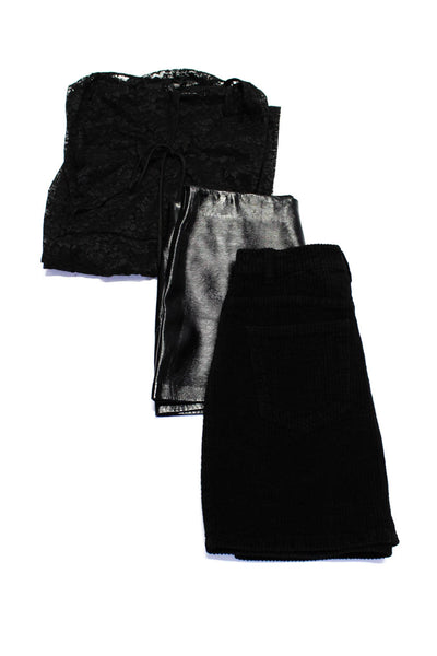 Trf Collection Zara Lioness Womens Corduroy Mini Skirt Black Size XS S Lot 3