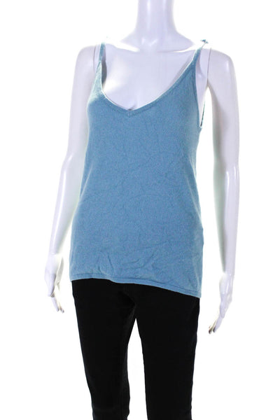 Globus Essentials Womens Wool Blend V-Neck Pullover Tank Top Blue Size S