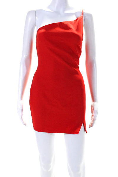 Lovers + Friends Womens 1 Strap Sleeveless Asymmetrical Mini Dress Red Size XS