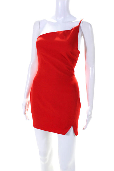 Lovers + Friends Womens 1 Strap Sleeveless Asymmetrical Mini Dress Red Size XS