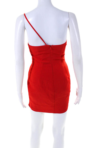 Lovers + Friends Womens 1 Strap Sleeveless Asymmetrical Mini Dress Red Size XS