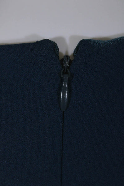 DKNY Women's V-Neck Long Sleeves Cinch Wrap Mini Dress Teal Size 2