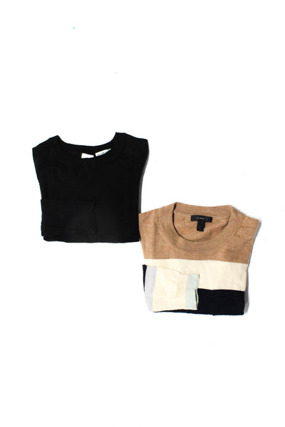 Club Monaco J Crew Womens Crew Neck Sweaters Tops Black Size XXS XS Lot 2