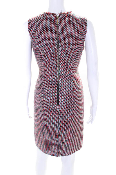 Karl Lagerfeld Women's V-Neck Sleeveless Pockets A-Line Midi Tweed Dress Size 2