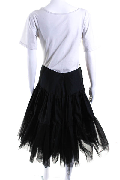 Style Paris Womens Knee Length Tulle A Line Skirt Black Size Small