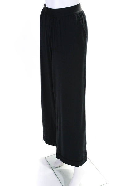 We Wore What Womens High Waist Wide Leg Jersey Pants Black Size Large