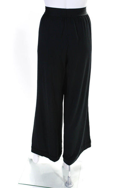 We Wore What Womens High Waist Wide Leg Jersey Pants Black Size Large