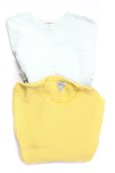 J Crew John Elliott Womens Scoop Neck Sweaters Yellow Mint Green 0 Large Lot 2