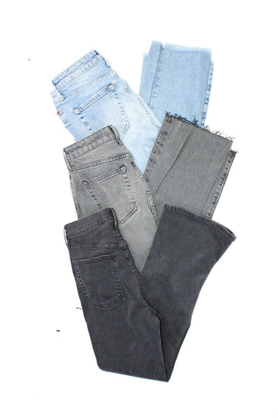 3x1 NYC Trave Womens Black Cotton High Rise Bootcut Leg Jeans Size 25 lot 3