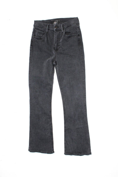 3x1 NYC Trave Womens Black Cotton High Rise Bootcut Leg Jeans Size 25 lot 3