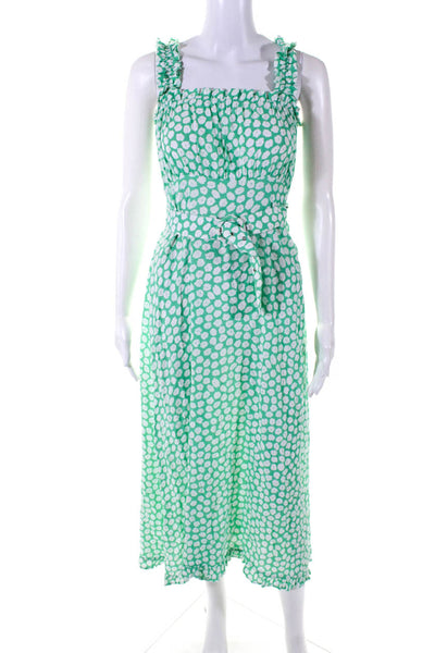 Faithfull The Brand Womens Floral Print Sleeveless Maxi Dress Green Size 2