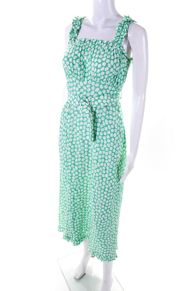 Faithfull The Brand Womens Floral Print Sleeveless Maxi Dress Green Size 2