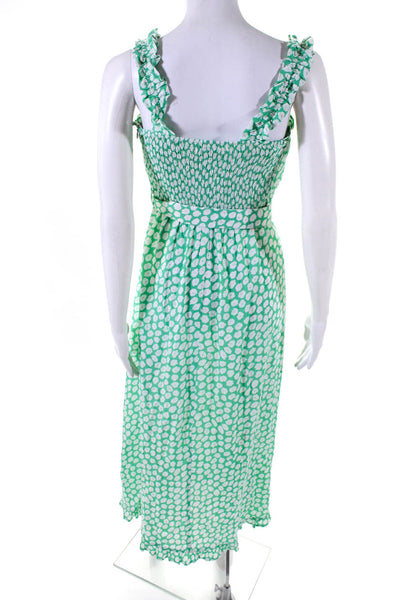 Faithfull The Brand Womens Floral Print Sleeveless Maxi Dress Green Size 2